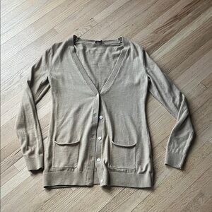 Wool blend Tan Cardigan, XS